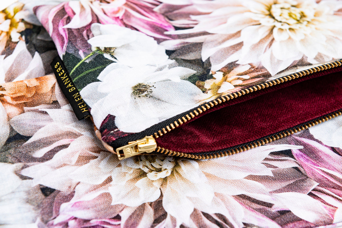 Dahlia Dream Velvet Clutch