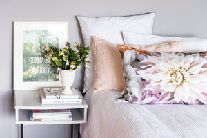 Dahlia Dream // 100% Luxury Linen Pillowcases (pair)