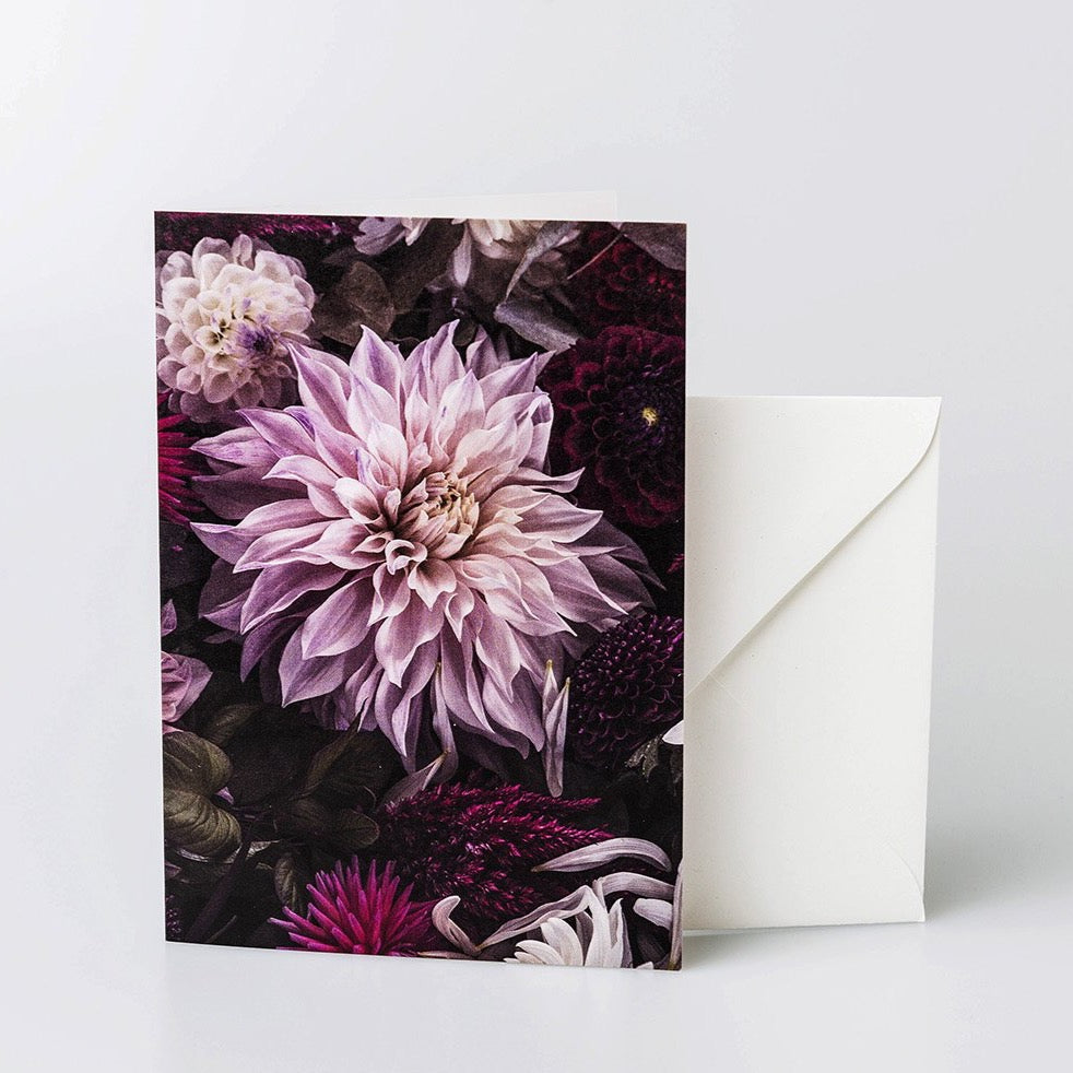 HB Greeting Card Dark Dahlia