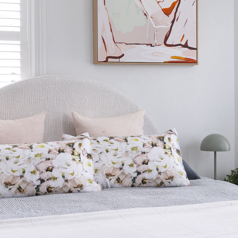 Linen Pillowcases Light Lisianthus