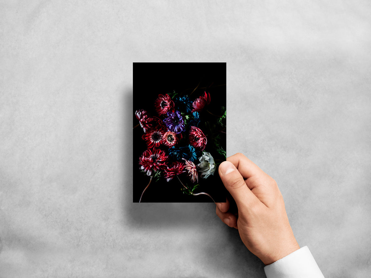 "Helen Bankers Visual Artist" "Greeting Cards" "Floral Cards" "Floral Art"  "Anemones" "Flowers"