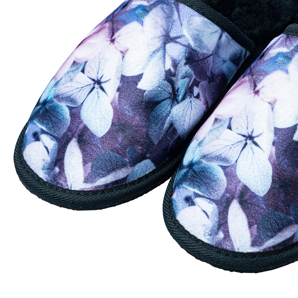 HB Sheepkin Slippers Hydrangea
